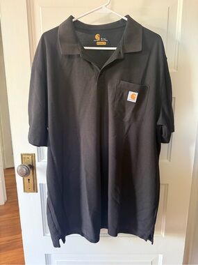 Carhartt Men's Black Short-Sleeve Pocket Polo